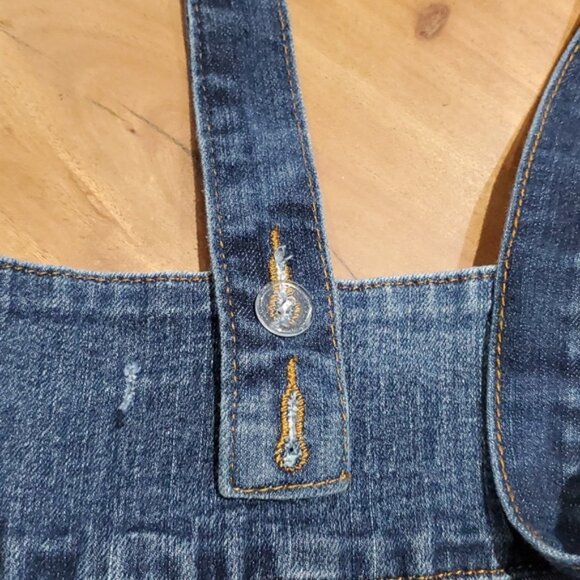 Vintage Y2K Retro High Rise Overall Shorts Adjustable straps - Picture 14 of 15